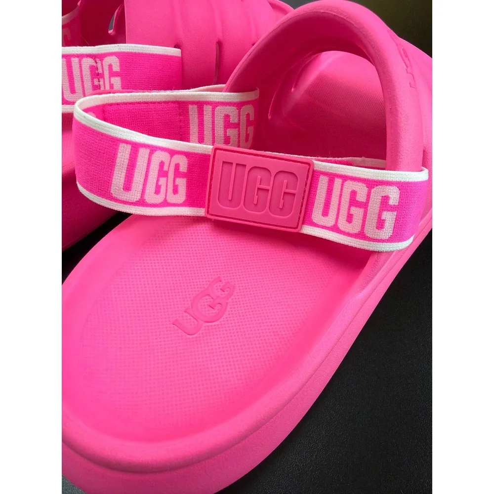Ugg Pink Sport Yeah Sandal Slingback Size 11 Vibrant Summer Water Resistant